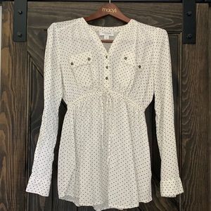 Motherhood Long-sleeve polka dot top